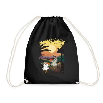 Mexico Chicken Chickens Farm Poultry Wild West - Drawstring Bag - black - Front
