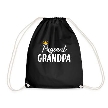 Lustiger Opa Glanz Glam Schönheitswettbewerb Opa - Turnbeutel - Schwarz - Vorne