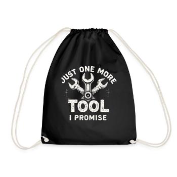 Just One More I Promise Craftsmen Crafts - Drawstring Bag - black - Front