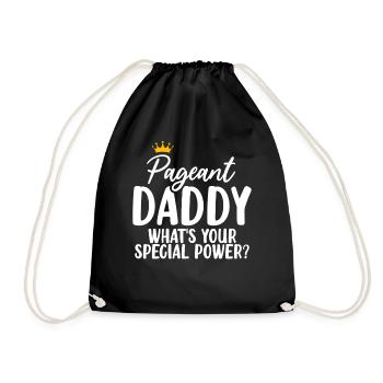 Festzug Papa Glanz Glamour Schönheitswettbewerb Vater - Turnbeutel - Schwarz - Vorne