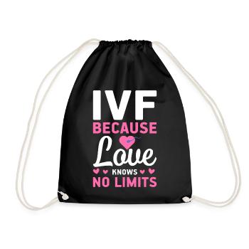 Vitro Fertilization IVF - Drawstring Bag - black - Front