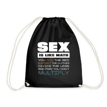 Le sexe est comme les mathématiques Dicton drôle Design - Sac de sport léger - noir - Devant