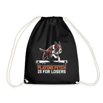 Flyball Dog Sports - Drawstring Bag - black - Front
