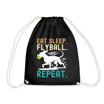 Flyball Dog Sports - Drawstring Bag - black - Front