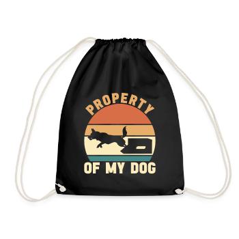 Flyball Dog Sports - Drawstring Bag - black - Front