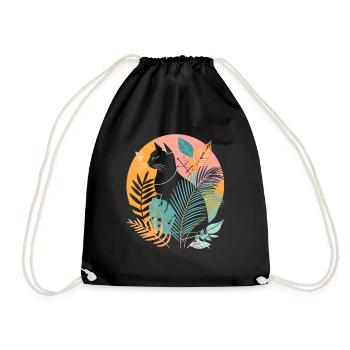 Portrait of a Cat - Drawstring Bag - black - Front