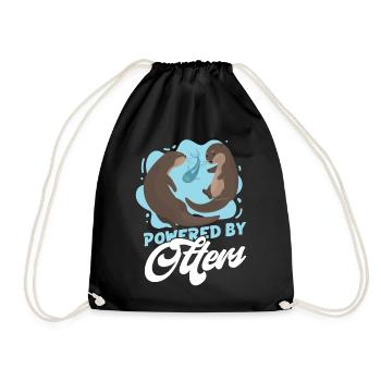 Loutre propulsée par des loutres - Sac de sport léger - noir - Devant