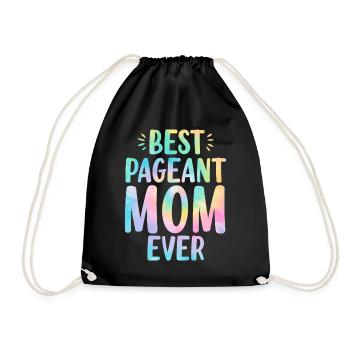 Bester Schönheitswettbewerb Mama aller Zeiten Mama Tie Dye - Turnbeutel - Schwarz - Vorne