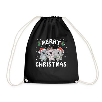 Joyeux Noël Mignon Koala de Noël Koalas - Sac de sport léger - noir - Devant