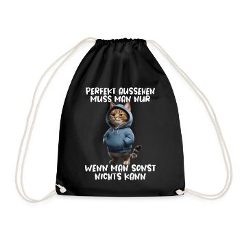 Drôle de chats disant amoureux des animaux Drôle de chat chat - Sac de sport léger - noir - Devant