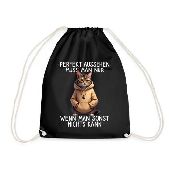 Drôle de chats disant amoureux des animaux Drôle de chat chat - Sac de sport léger - noir - Devant