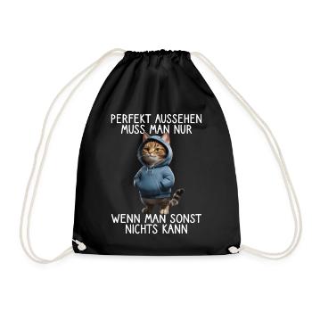 Drôle de chats disant amoureux des animaux Drôle de chat chat - Sac de sport léger - noir - Devant