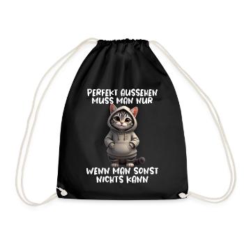 Drôle de chats disant amoureux des animaux Drôle de chat chat - Sac de sport léger - noir - Devant