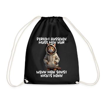 Drôle de chats disant amoureux des animaux Drôle de chat chat - Sac de sport léger - noir - Devant