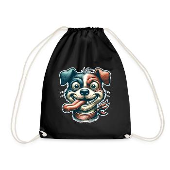 Chien fou - Sac de sport léger - noir - Devant