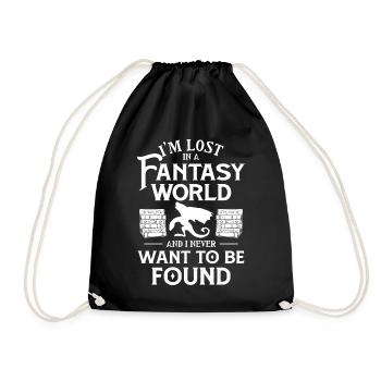 Bücherwurm Drache Fantasy Buchliebhaber - Turnbeutel - Schwarz - Vorne