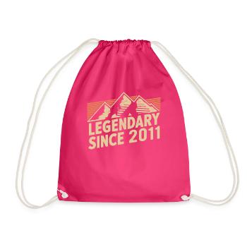 Legendär Seit 2011 Geburtstag - Turnbeutel - Fuchsia - Vorne