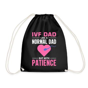 Vitro Fertilization IVF - Drawstring Bag - black - Front