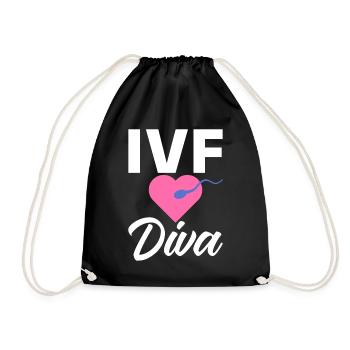 Vitro Fertilization IVF - Drawstring Bag - black - Front
