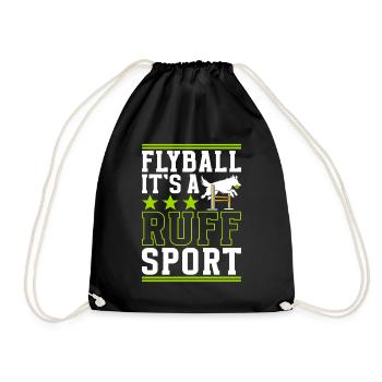 Flyball Dog Sports - Drawstring Bag - black - Front
