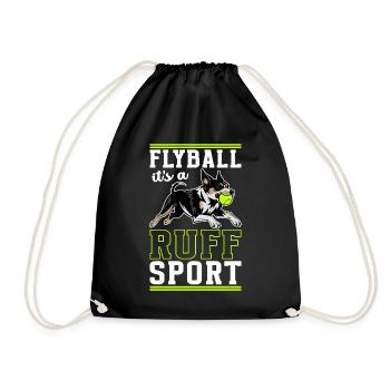 Flyball Dog Sports - Drawstring Bag - black - Front