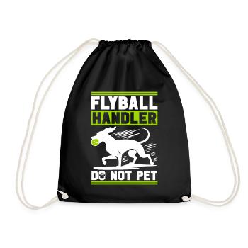 Flyball Dog Sports - Drawstring Bag - black - Front