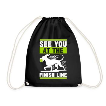 Flyball Dog Sports - Drawstring Bag - black - Front