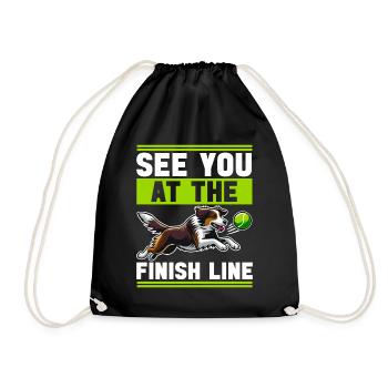Flyball Dog Sports - Drawstring Bag - black - Front
