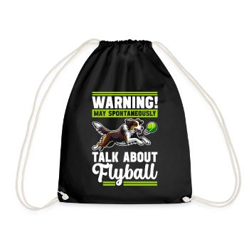 Flyball Dog Sports - Drawstring Bag - black - Front