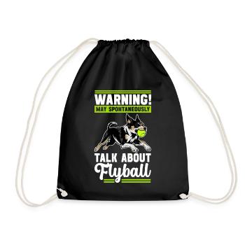 Flyball Dog Sports - Drawstring Bag - black - Front