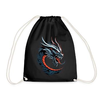 Dragon Mythical Creature Dragon Lover Fire Dragon - Drawstring Bag - black - Front