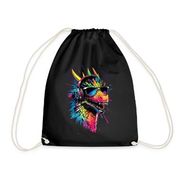 Dragon Mythical Creature Dragon Lover Fire Dragon - Drawstring Bag - black - Front