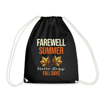 Adieu l’été Bonjour douillet journées d’automne câlinées - Sac de sport léger - noir - Devant