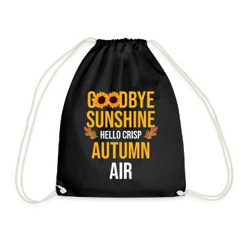 Wiedersehen Sonnenschein Hallo Crisp Herbstluft - Turnbeutel - Schwarz - Vorne