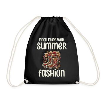 Dernière aventure avec la transition de mode d’été Design d’automne - Sac de sport léger - noir - Devant