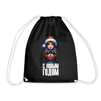 Matriochka russe Noël Russie - Sac de sport léger - noir - Devant