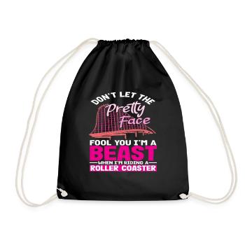 Aventure en montagnes russes pour les visages courageux - Sac de sport léger - noir - Devant