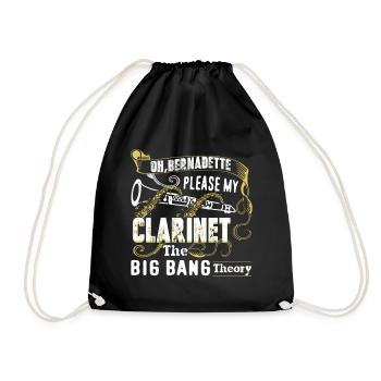 Please My Clarinet The Big Band Theory - Drawstring Bag - black - Front