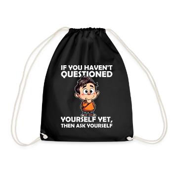 SI VOUS NE VOUS ÊTES PAS ENCORE POSÉ LA QUESTION, POSEZ-VOUS LA QUESTION - Sac de sport léger - noir - Devant