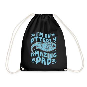 Otter Dad Pun I'm An Otterly - Turnbeutel - Schwarz - Vorne