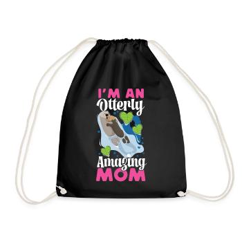 Otter Mom Pun I'm An Otterly - Turnbeutel - Schwarz - Vorne