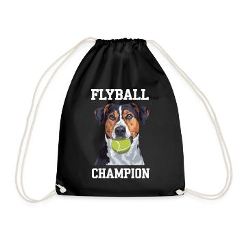 Flyball Dog Sports - Drawstring Bag - black - Front