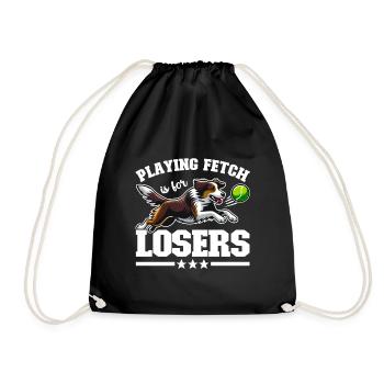 Flyball Dog Sports - Drawstring Bag - black - Front