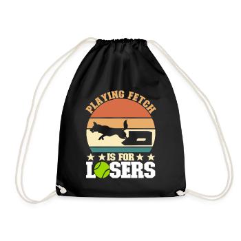 Flyball Dog Sports - Drawstring Bag - black - Front