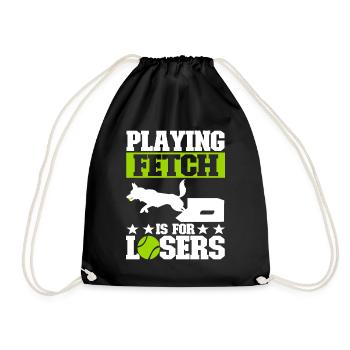 Flyball Dog Sports - Drawstring Bag - black - Front