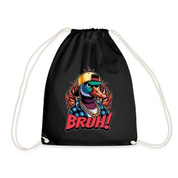Canard colvert, Bruh, oiseau d’eau, chasseur de canards, sauvagine - Sac de sport léger - noir - Devant