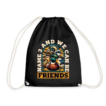 Canard colvert Nom 3 et nous pouvons être passionnés de canard - Sac de sport léger - noir - Devant