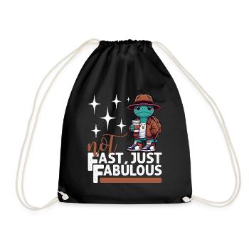 NOT FAST, JUST FABULOUS - Drawstring Bag - black - Front