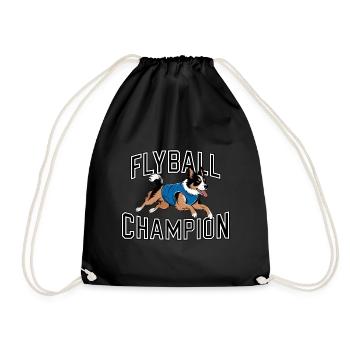 Flyball Dog Sports - Drawstring Bag - black - Front