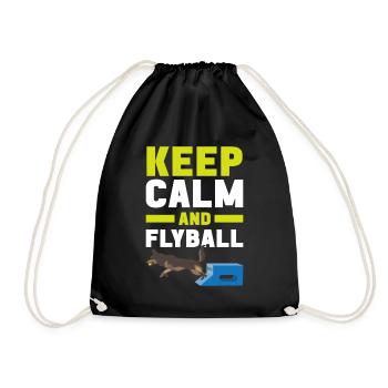 Flyball Dog Sports - Drawstring Bag - black - Front